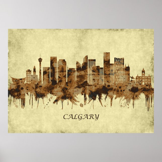 Poster Calgary Canada Cityscape (Frente)