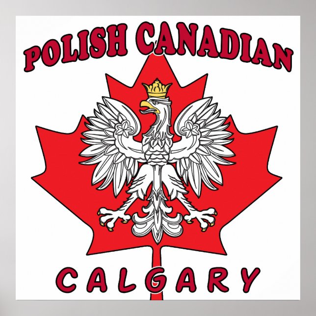 Póster Calgary Polska Canada Leaf (Frente)