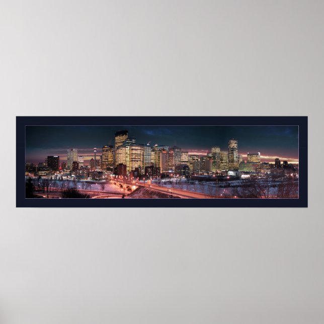 Póster Calgary - Rio Congelado (Bordado) (Frente)