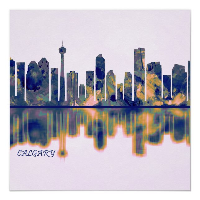 Póster Calgary Skyline (Frente)