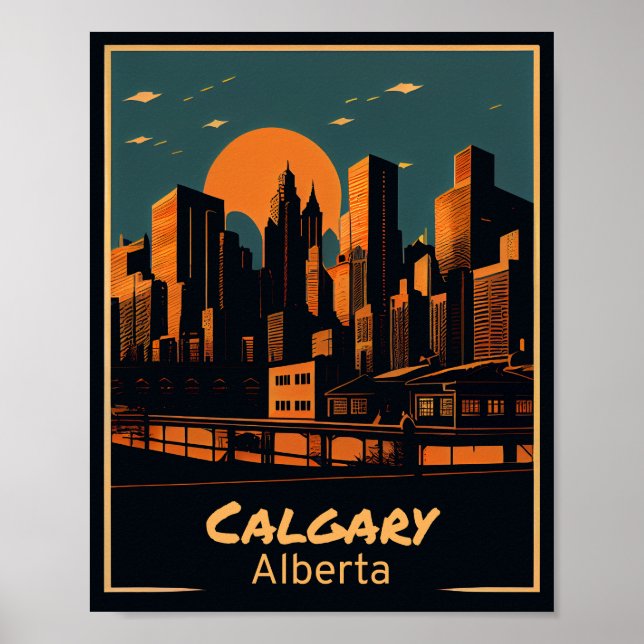 Poster Calgary Vintage Art (Frente)