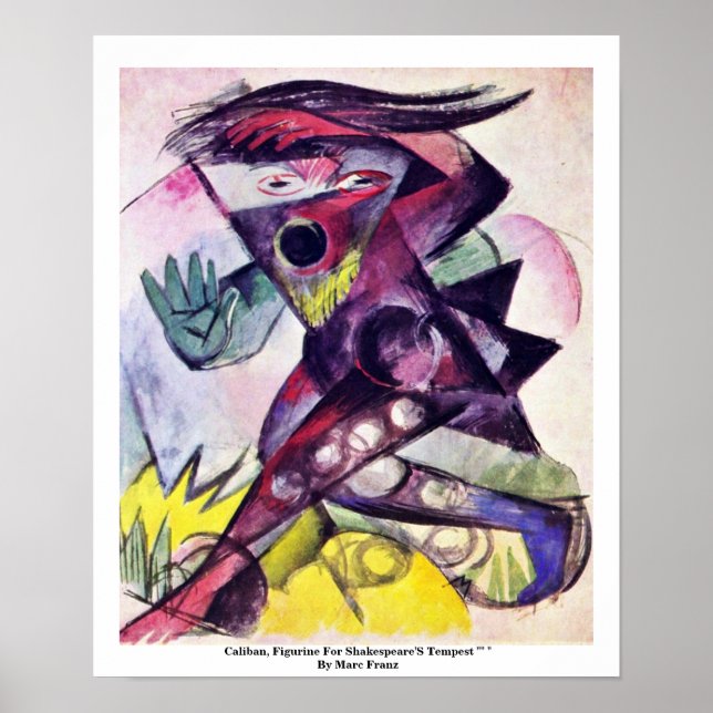 Póster Caliban, Figurina Para O Tempest De Shakespeare (Frente)