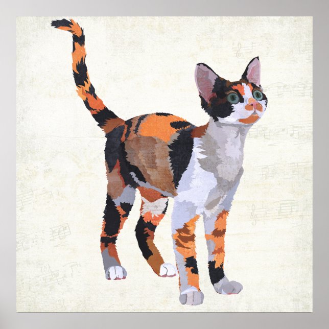 Poster CALICO CAT Art (Frente)