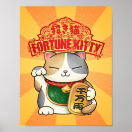 Poster Calico Lucky Cat, Ano Novo Chinês