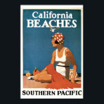 Póster California Beaches Viagens vintage<br><div class="desc">Sinta-se à vontade para personalizar este item de qualquer forma. Você pode girar a imagem ou até mesmo adicionar a sua. Você pode personalizá-lo adicionando ou alterando o texto. Você pode até mudar as cores de fundo e texto. Faça dele um presente especial para você ou para outra pessoa. Alguns...</div>