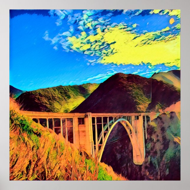 Poster Califórnia - BIXBY CREEK - Ponte (Frente)