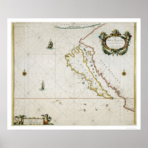 Póster Califórnia como uma ilha