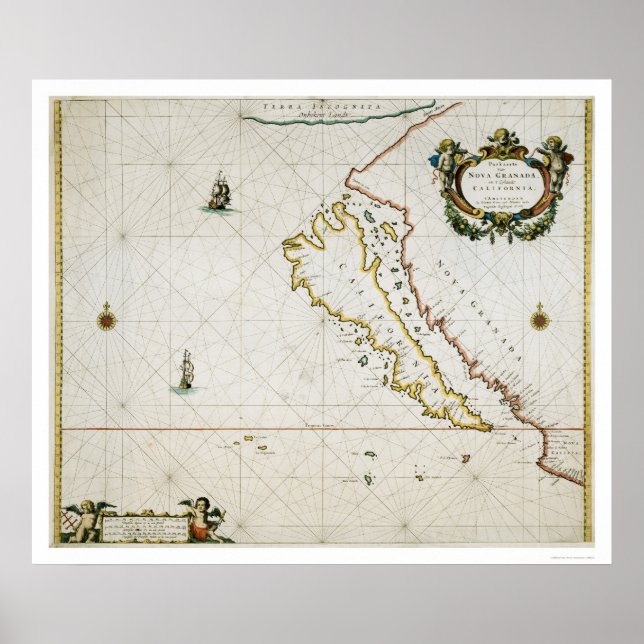 Póster Califórnia como uma ilha (Frente)