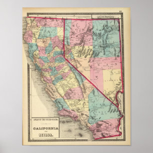 Póster Califórnia e Nevada 2