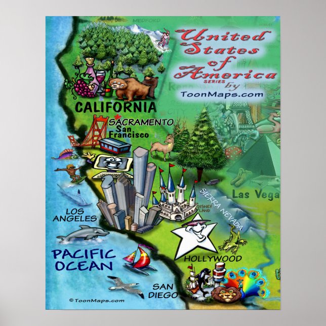 Poster Califórnia EUA (Frente)