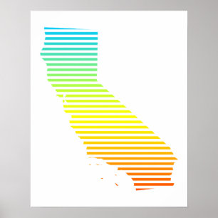 Poster califórnia fade