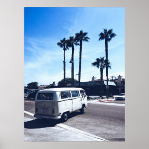 Poster California Hippie Van