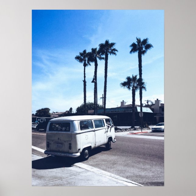Poster California Hippie Van (Frente)