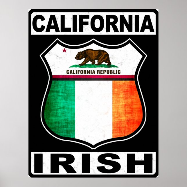 Póster California Irish American (Frente)
