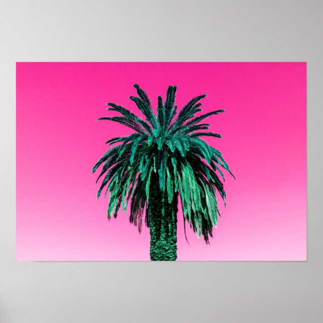 Póster California Neon Palm Tree (Frente)