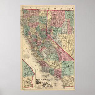 Póster Califórnia, Nevada 2