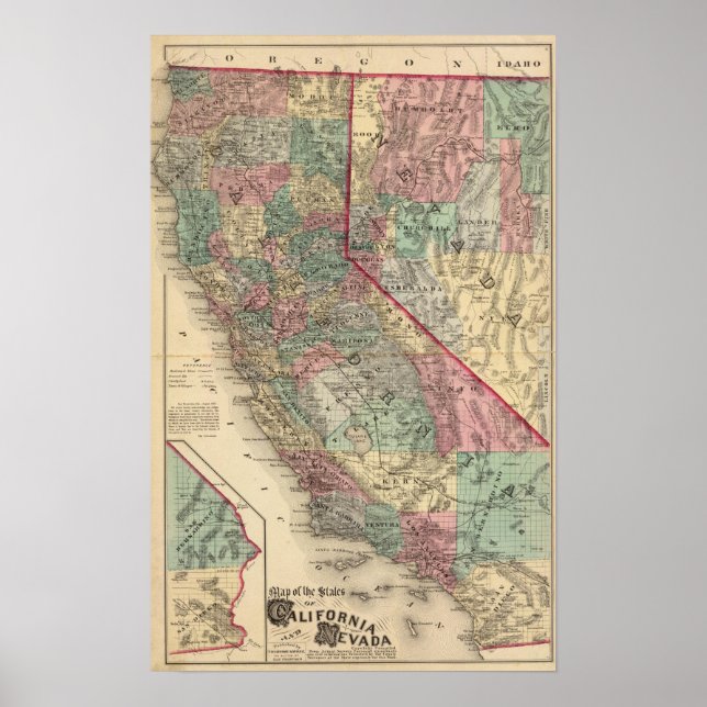 Póster Califórnia, Nevada 2 (Frente)
