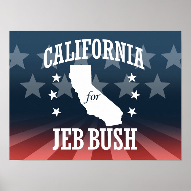 PÓSTER CALIFÓRNIA PARA JEB BUSH (Frente)