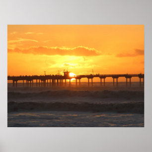 Poster Califórnia Peer ao Pôr do Sol