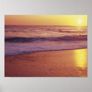 Póster Califórnia, perto de Santa Cruz, Vista da praia em