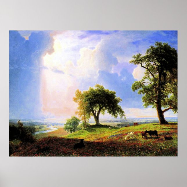 Poster California Primavera, pintura de Albert Bierstadt (Frente)