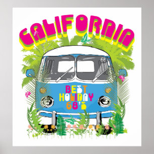 Poster Califórnia que surfa Van