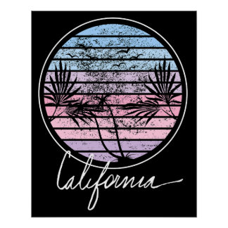 Póster Califórnia República Cali Flag Socal Norcal Cencal