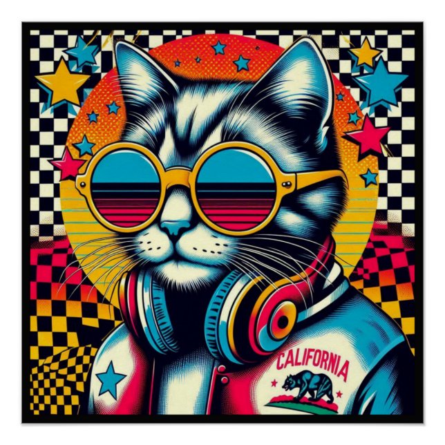 PÓSTER CALIFÓRNIA SPANGED CAT 3 (Frente)