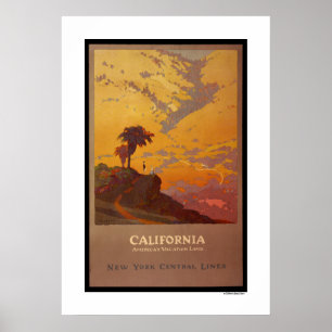 Poster Califórnia. Terra das férias de América