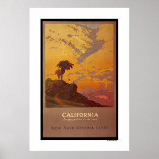 Poster Califórnia. Terra de Férias da América