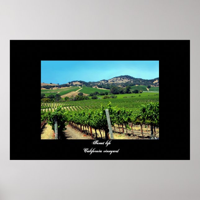 poster "California vineyard" (Frente)