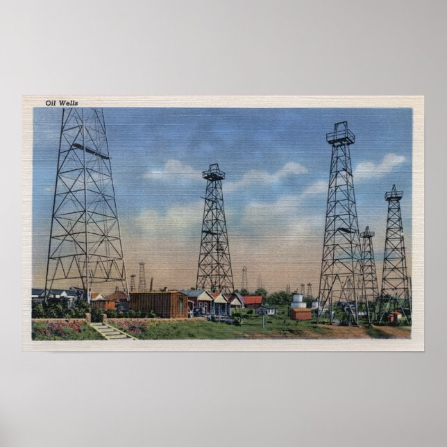 Poster CaliforniaView de Oil Wells (Frente)