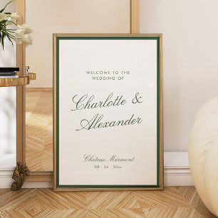 Poster Caligrafia Clássica Casamento Dinheiro Antigo Sage