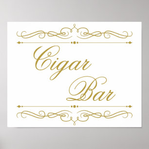 Póster Caligrafia Dourado elegante do redemoinho do sinal