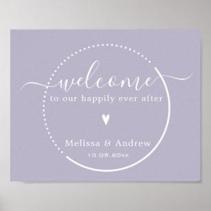 Poster Caligrafia Elegante - Boas-vindas ao Casamento Lav