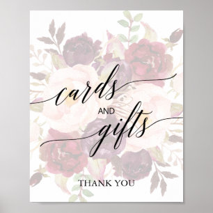 Póster Caligrafia Elegante   Cartões e Presentes Florais 