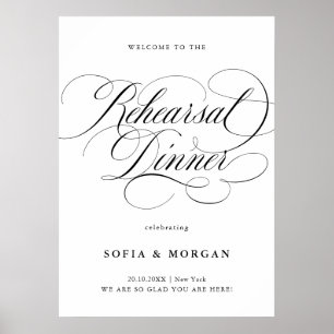 Poster Caligrafia moderna Janto de ensaio de chic bem-vin