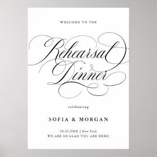 Poster Caligrafia moderna Janto de ensaio de chic bem-vin