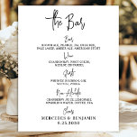 Poster Caligrafia Personalizada do Menu de Bebida de Casa<br><div class="desc">Menu bar! Caligrafia simples, mas elegante, esta placa de bar de bebida de casamento apresenta quatro bebidas 'Cerveja', 'Vinho', 'Espíritos' e 'Não-Alcoólicos', personalizadas com suas bebidas à escolha. Personalize este símbolo elegante de casamento com os seus nomes e o menu de bebidas de bar de casamento! COPYRIGHT © 2020 Judy...</div>