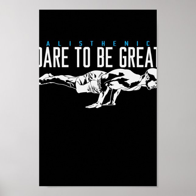 Poster Calisthenics Liegestütz Esporte "Atreve-se a ser E (Frente)