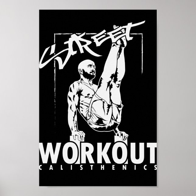 Poster Calisthenics "Street Workout" Muskeltraining (Frente)