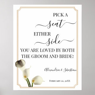 Poster Calla Lily Escolhe Um Sinal De Casamento Lado A La