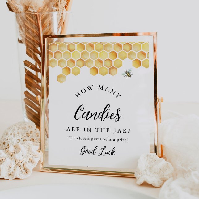 Poster CALLA Quantas Candies in Jar Chá de fraldas Game (Criador carregado)