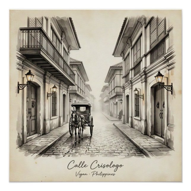 Póster Calle Crisologo Vigan Heritage Street Wall Art (Frente)