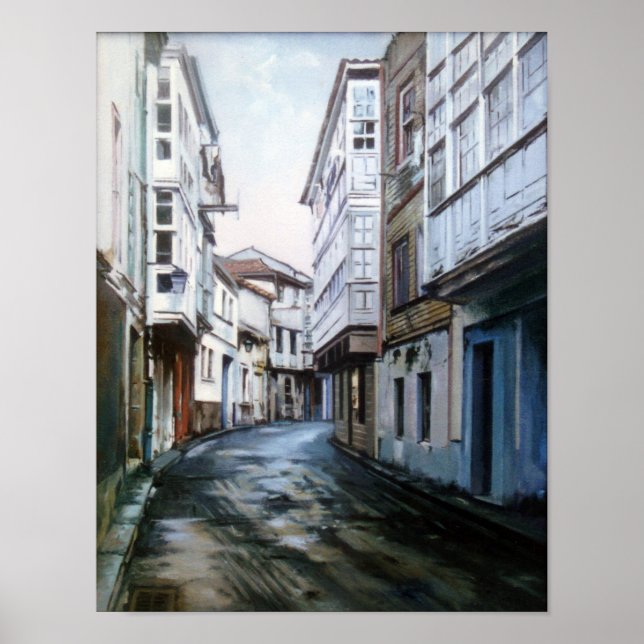 Póster Calle de Carmen Curuxeiras (Ferrol. A Corunha) (Frente)