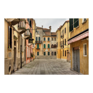Póster Calle Del Montello, Veneza Italia