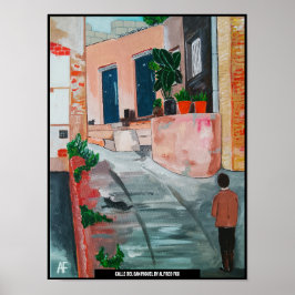 Poster Calle Del San Miguel, pintura de Alfred Fox