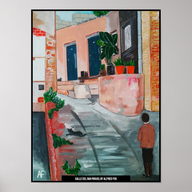 Poster Calle Del San Miguel, pintura de Alfred Fox (Frente)