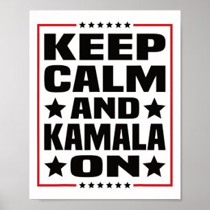 Poster Calm E Kamala Em Kamala Harris 2024 Para O Preside