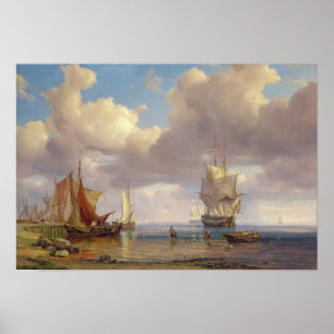 Póster Calm Sea, 1836